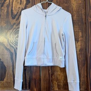 Vuori light pink hooded zip up
